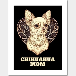 chihuahua, dog mom, dog lover, animal lover, animal friend, funny animal tee, chihuahua mom, little dog swag, best friend, mother's day gift, mothers day, aunt gift, present, daughter gift, wife gift Posters and Art